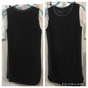 Little Black Dress with Leather Sides